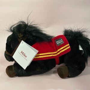 Wells Fargo Black/Brown Pony Mike Plush 18” long Excellent Condition Never Used